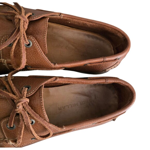 Peter Millar Boat Shoes Mens Size 11.5M Brown Leather Lace Up main image 10